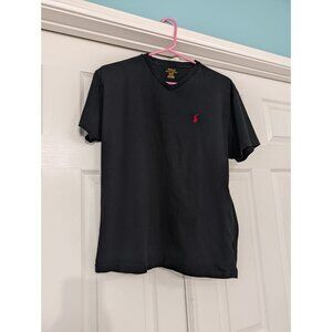 Polo Ralph Lauren Classic Polo Man Black T-shirt V Neck Short Sleeves Size Small